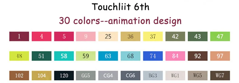 Touchliit спиртовые двойные художественные маркеры аниме архитектура 30 40 60 80 цветов ландшафтный дизайн интерьера профессиональные маркеры графические ручки для рисования - Цвет: 30 animation design