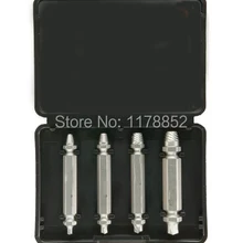 Упаковка из 4 серебряных винт из быстрорежущей стали Болт экстрактор Сверла инструмент для удаления поврежденных винтов набор болтов экстрактор набор