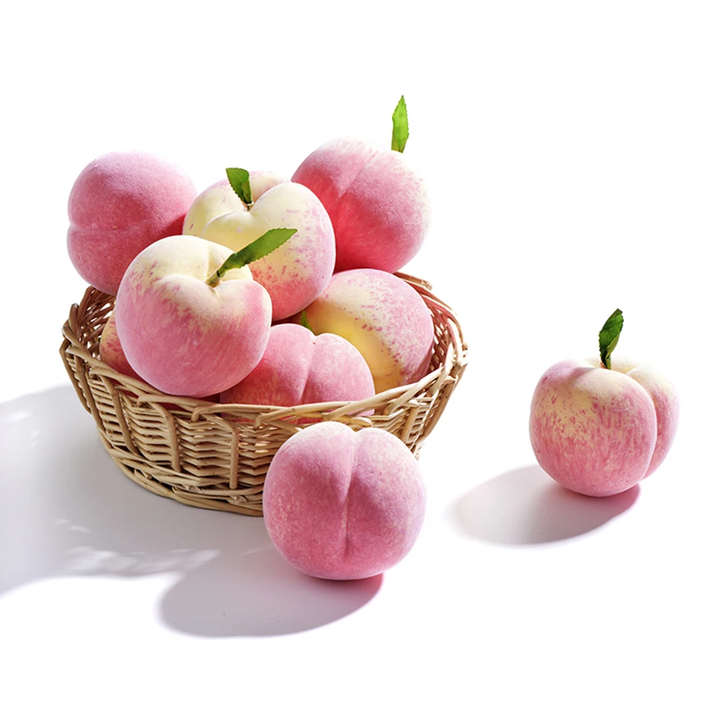 

1/5/6/10PCS Artificial Mini Peach Fake Foam Fruits and Vegetables Berries Flowers For Home Shop Decoration Photography Props