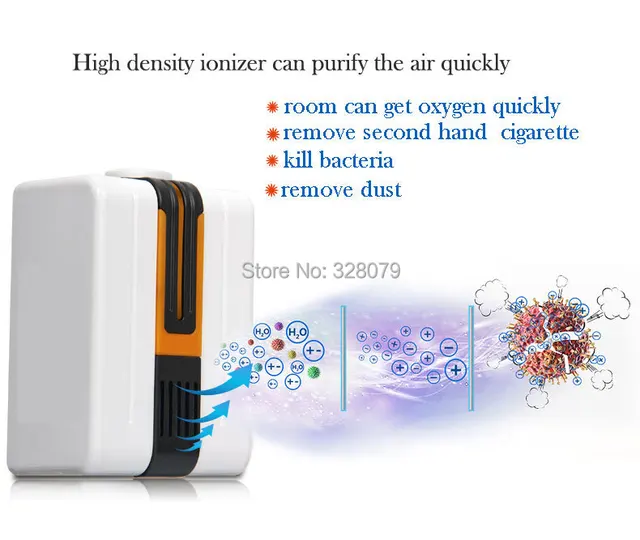 New Portable Ionizer Negative Ion Air Purifier Ozonator