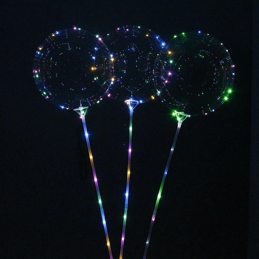 Круглый светодиодный шар 18 дюймов, светящиеся волны, гелиевые шары, поддерживающие огни, украшение для свадьбы, вечеринки, Рождества