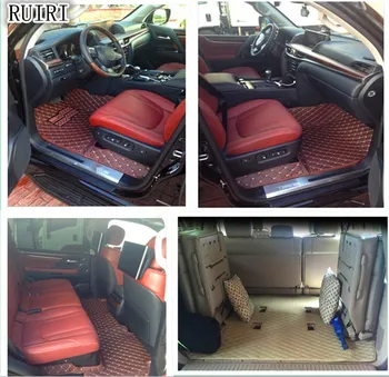 

Free shipping! Full set car floor mats + Trunk mat for Lexus LX 470 7 seats 2008-1998 durable waterproof carpets for LX470 2003