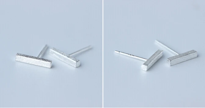 Маленькие модные 925 пробы серебряные Прямые серьги-гвоздики/серьги-гвоздики для пирсинга с вертикальной полоской, подарок для мужчин и женщин, геометрические GTLE492-1 - Цвет камня: TYPE 3