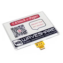 Waveshare 600x448, 5,83 дюймовый E-Ink raw дисплей, красный/черный/белый три цвета, SPI интерфейс, без PCB