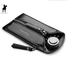 Кошелек для ключей из натуральной кожи, Для женщин брелок чехлы кейс на молнии сумка брелок для ключей для мужчин Организатор ключей экономки PL307