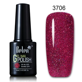 

Belen 10ml UV Bling Neon Gel Nail Polish Semi Permanent long Lasting 12 Colors Lucky Varnishes Base Top Nail Art Design Manicure