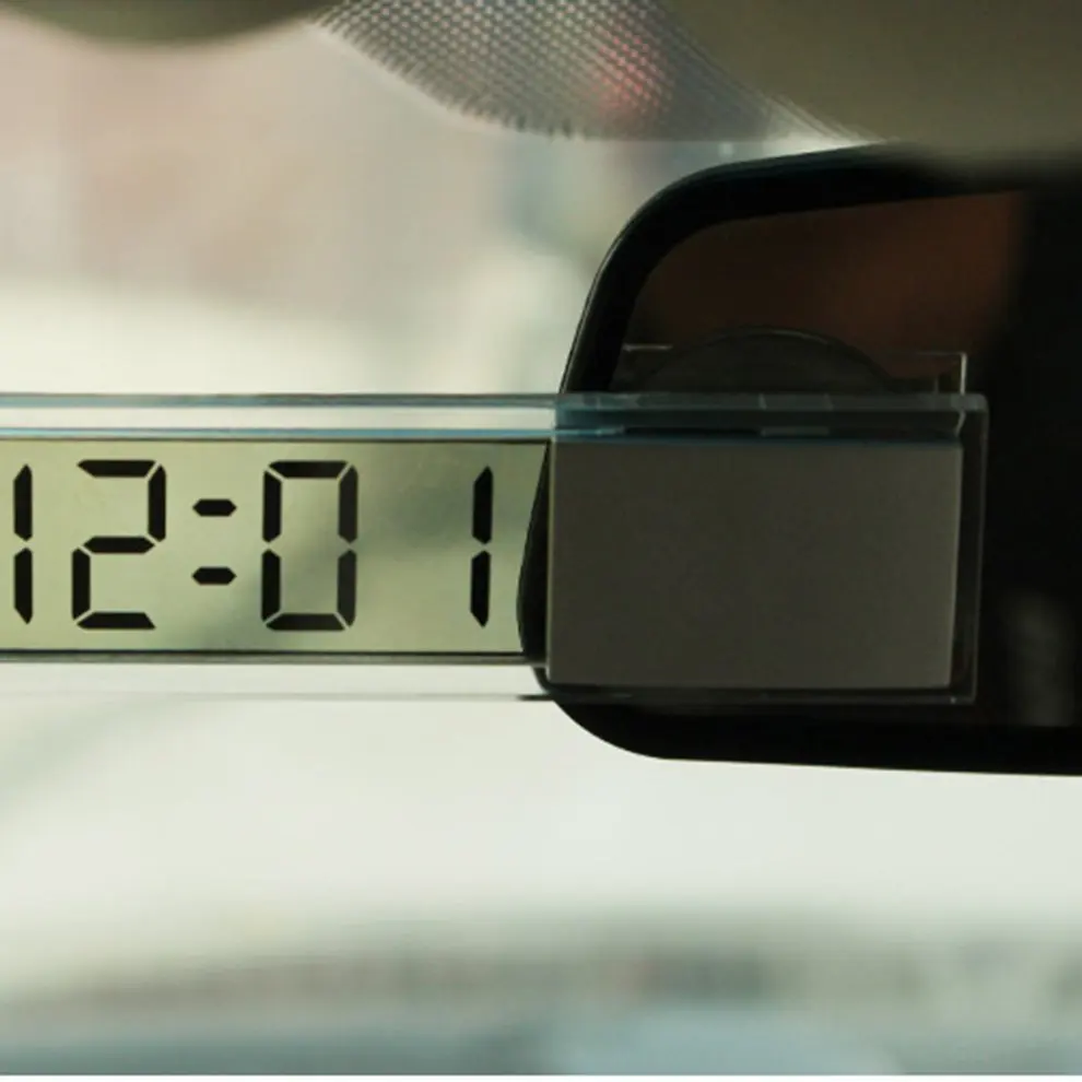 Creative Suck Clock for Car chuck type electronic clock automotive digital table transparent LCD clock Drop shipping Creative Suck Clock for Car chuck type electronic clock automotive digital table transparent LCD clock Drop shipping