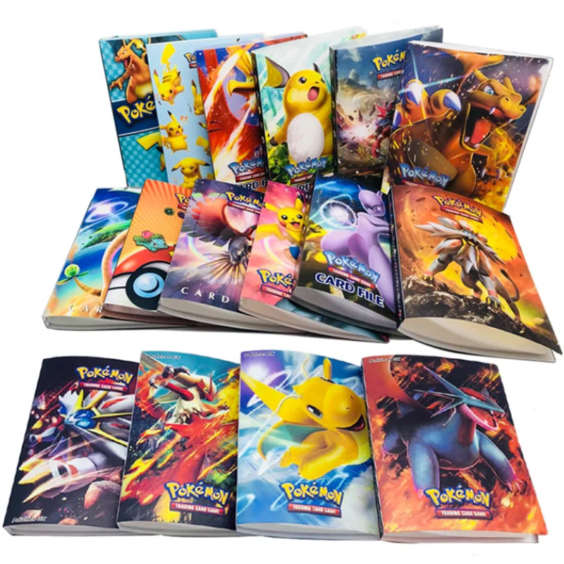 

Takara Tomy Cartoon Anime Pocket Monster Pikachu Holder Album Toys Collection Pokemon cards Album Book Top for kids gift