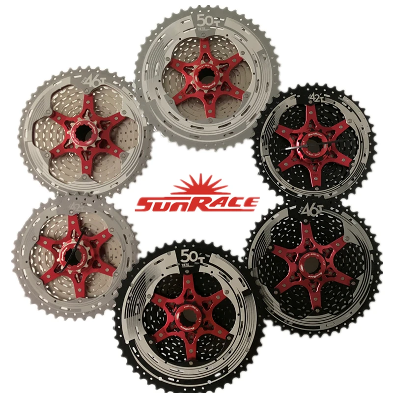SUNRACE CSMZ90 CSMX80 CSMX8/S8 CSMX3/S3 11-50T 40T 42T 46T 10S/11S/12S Mountain Bike Free Wheel Cassette Wide Ratio MTB |
