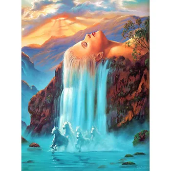 

DIY 5D full diamond painting cross stitch "Abstract landscape" mosaic diamond embroidery sewing pattern rhinestone