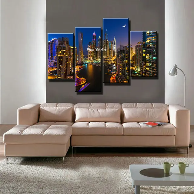 Bedroom Canvas Prints 4 piece canvas prints decorative famous city photo modern Bedroom Canvas Prints 4 piece canvas prints decorative famous city photo modern