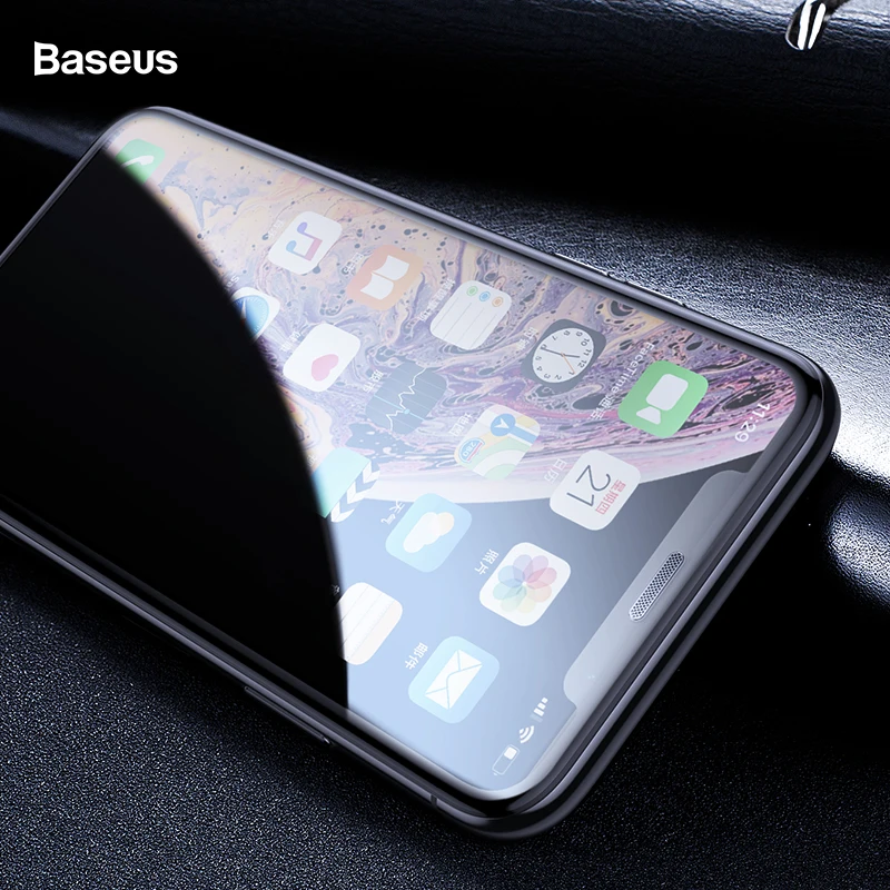 

Baseus Dust-proof Privacy Screen Protector For iPhone Xs Max X S R Xr Xsmax 0.3mm Anti-peeping Protective Tempered Glass Film