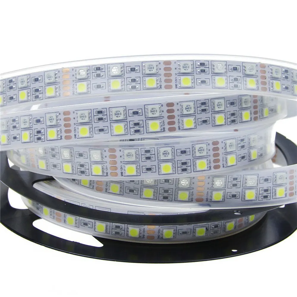 Двухрядная светодиодная ленсветильник 5 м 5050 SMD 600 RGBW RGBWW RGB 12 В 24 120 светодиодов/м
