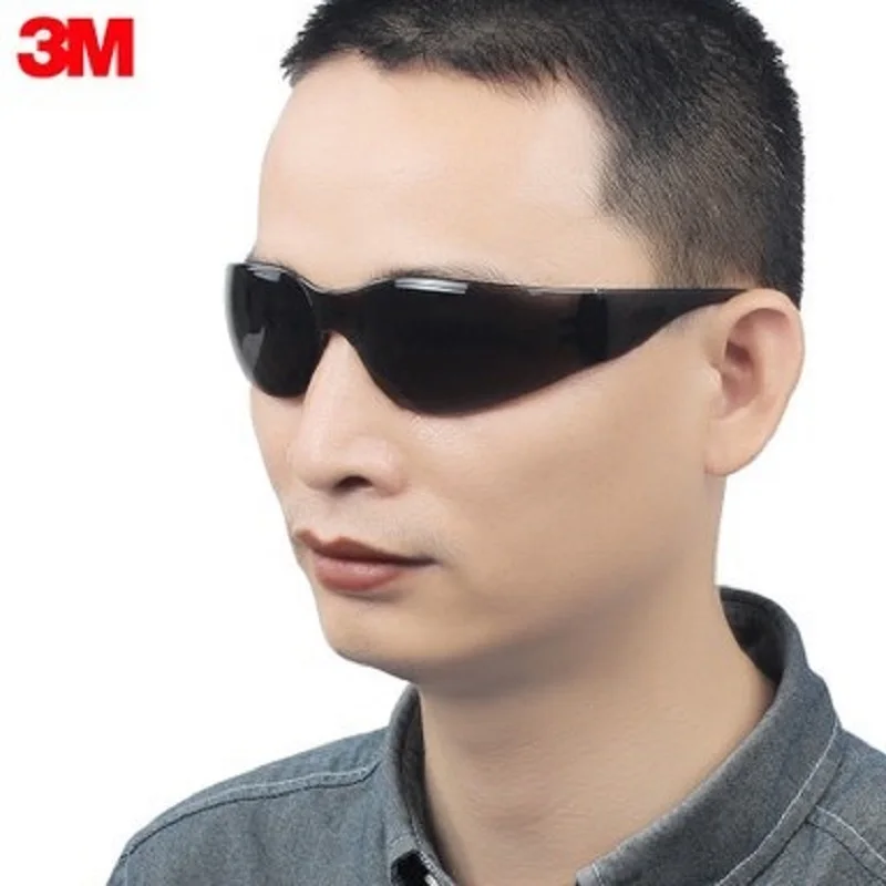 

3M 11330 Safety Potective Grey Goggles Anti-UV Anti-Fog Shock Sunglasses Economy Working Eyes Protection Outdoor Light Glasses