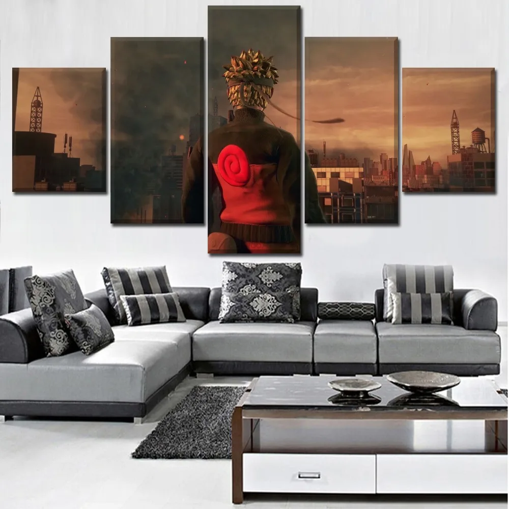 

5 Pieces HD Printing Painting Naruto Frame Modern Wall Art Modular Anime Type Poster Abastract Artwork Unique Gift Home Decor