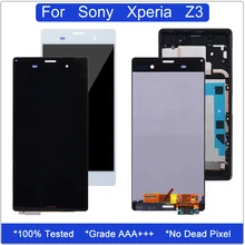 Grade AAA LCD For Sony Xperia Z3 Display Touch Screen Digitizer Assembly D6603 D6633 D6653 D6643 L55T LCD Replacement With Frame