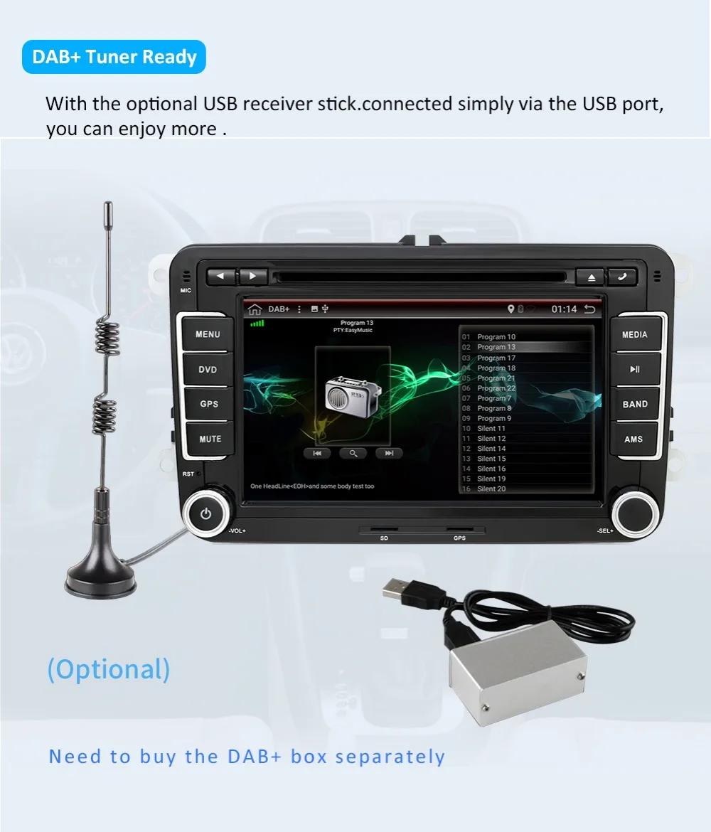 Clearance Bosion 2 din  Octa core Android 8.1 Car DVD Player GPS for Volkswagen Passat CC Polo GOLF 5 6 Touran EOS T5 Sharan Tiguan Radio 14