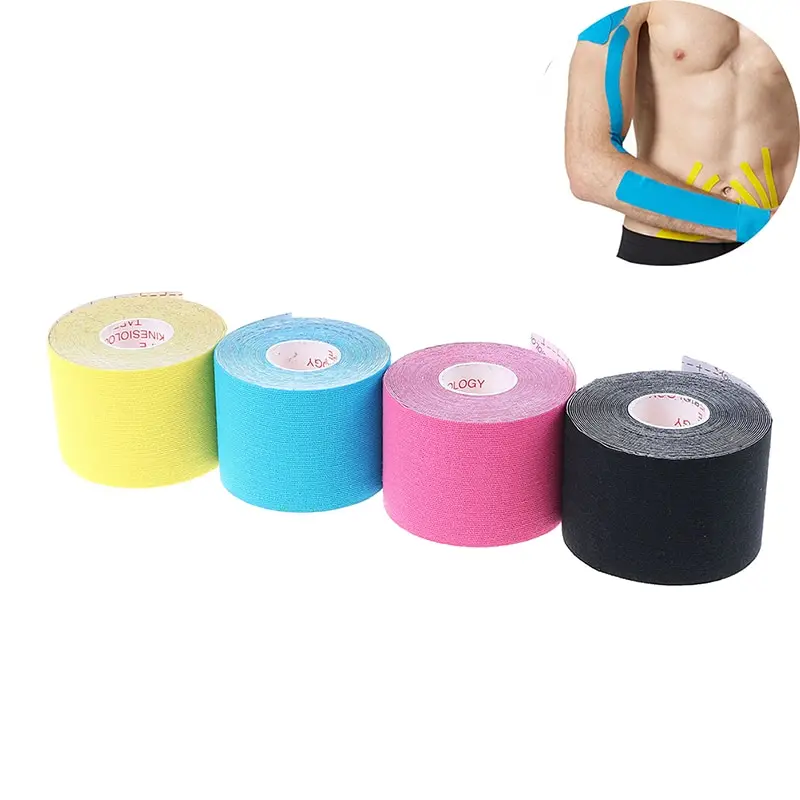 New Tape Muscle Bandage Sports Kinesiology Tape Roll Cotton Elastic Adhesive Strain Injury