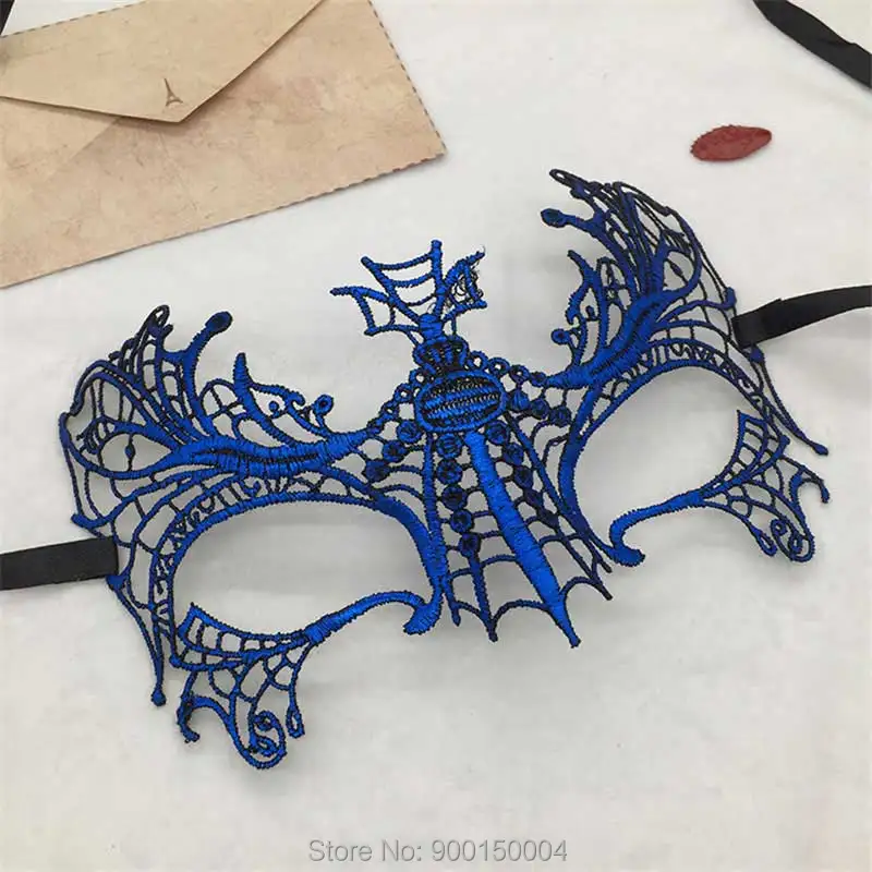 1pc Blue Sexy Lady Lace Mask Eye Mask For Masquerade Party Halloween Party Fancy Drop shipping  (18)