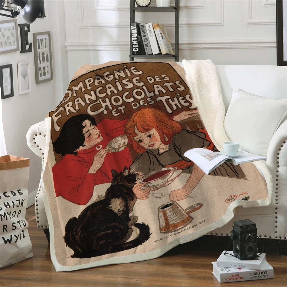 

3D Blanket Plush Slytherin Cat Girl Poster Print Sherpa Bedspread Blanket Throws Boy Man Bedding Custom Blanket Dropship