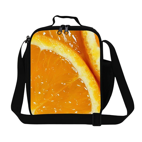 Индивидуальные девушки Ланч сумки для школы, фруктовый принт дети Ланч-бокс сумка, терморабочие Ланч сумки женские герметичный контейнер для обедов - Цвет: Золотой