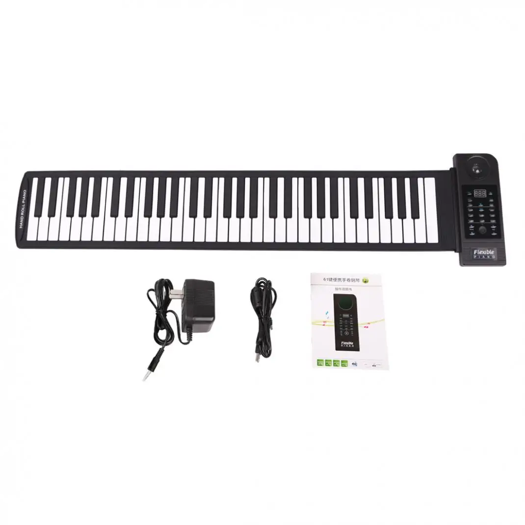 KONIX Fold Electronic organ PU61S цифровой дисплей 61 клавиша 128 тонов электронный рулон пианино встроенный динамик