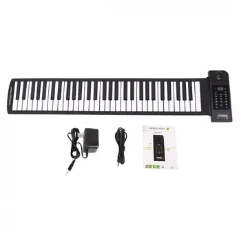 

KONIX Fold Electronic organ PU61S Digital Display 61Keys 128 Tones Electronic Roll Up Piano Built-in Speaker