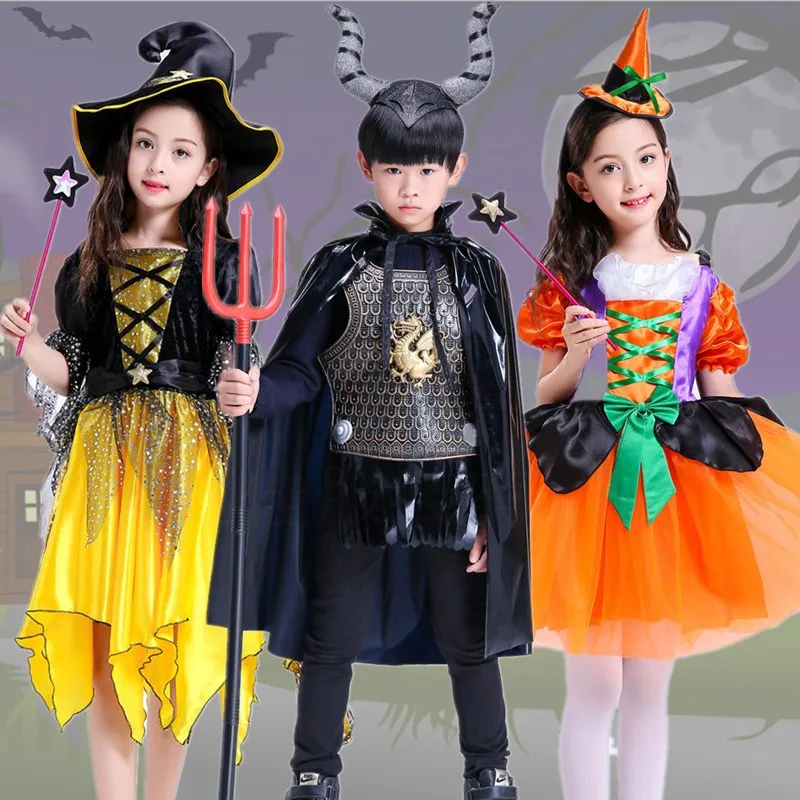 

Girls Halloween Costume 2018 Halloween Dress Teenage boy Outfits Scary Monster Pageant Gown Deguisement Halloween Enfant 8 10 12