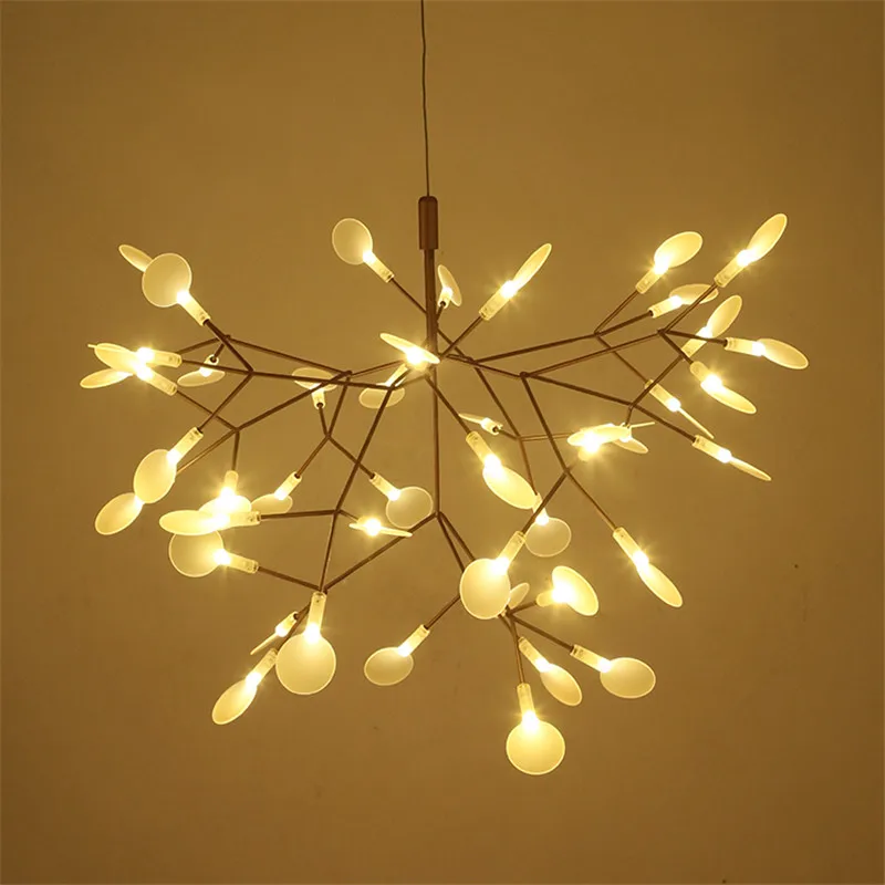  Modern Heracleum Tree Leaf Pendant Light LED Lamp Suspension Lamps Living Room Art Bar Iron Restaur - 32913700376