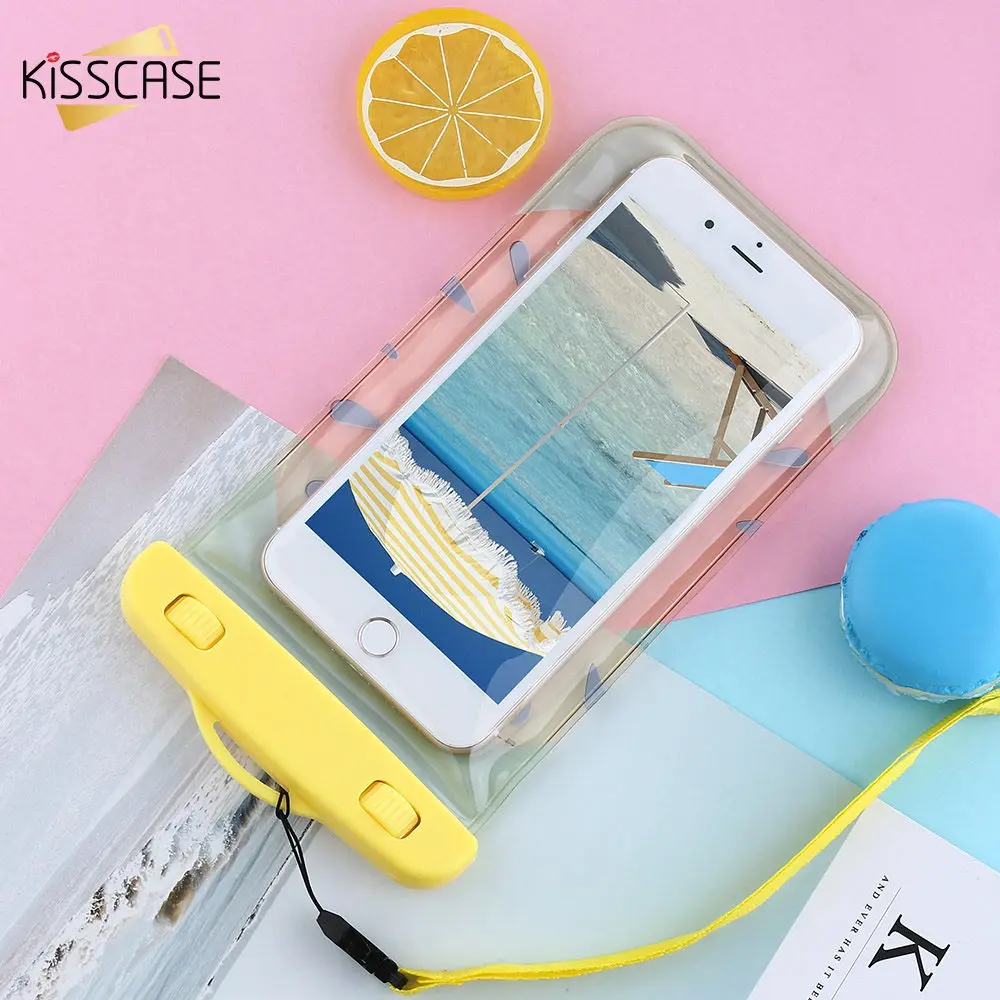 KISSCASE Wasserdicht Fall Für iPhone 8 7 8 Plus 6 Plus 6 5 S 5 Leucht Treiben Sport Schwimmen Fall