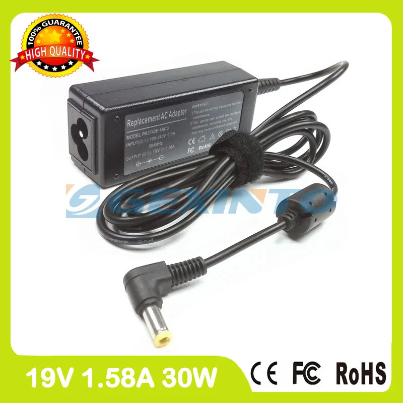 

19V 1.58A 30W PA3743E-1AC3 PA3743U laptop ac power adapter charger for Toshiba Mini NB200 NB201 NB202 NB203 NB205 NB250 NB255