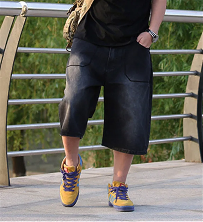 plus size baggy denim shorts