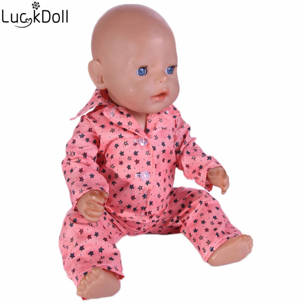 Luckydoll 15 шт. новая одежда куклы пижамы подходит 18 дюймов Американский 43 см BabyDoll аксессуары игрушки Детские лучшие рождественские подарки