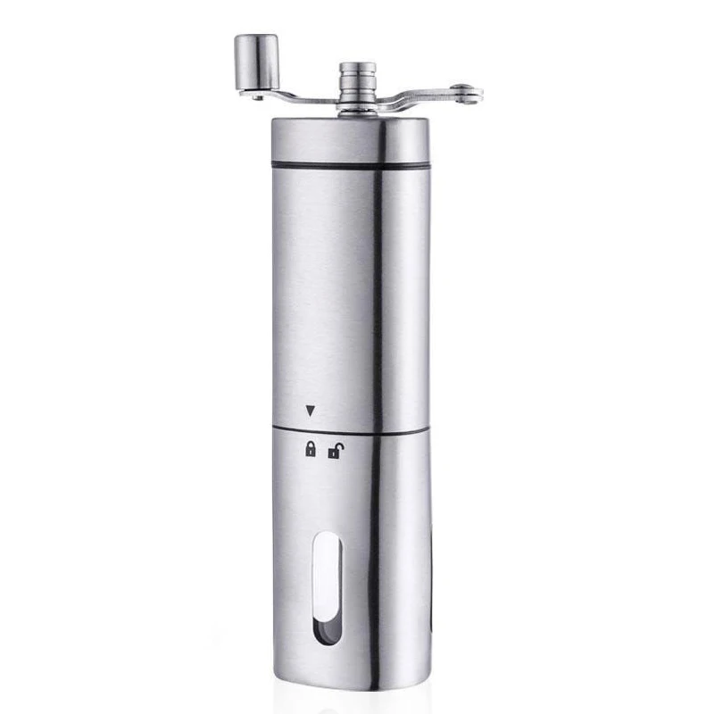 

Manual Coffee Grinder - Premium Portable Stainless Steel Conical Ceramic Burr Mill With Quiet Grinding Mechanism, 40G Capacity