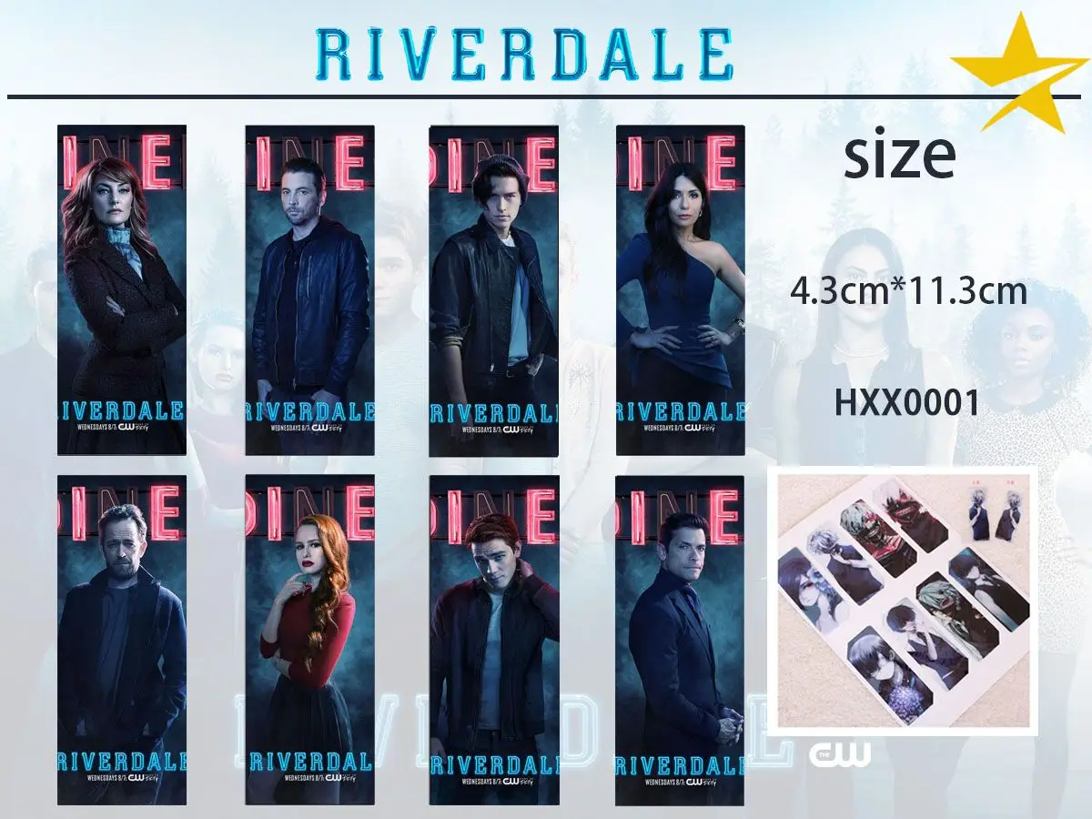 

8pcs/set Riverdale Archie Bookmarks Creative Label Message Card Book Markers Student Stationery Gift Office School Supplies New