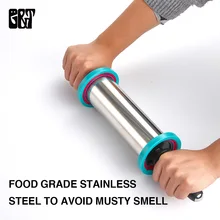 GT Регулируемая нержавеющая Скалка с съемное кольцо тесто ролик для выпечки печенья для выпечки, пиццы Инструменты для выпечки аксессуары