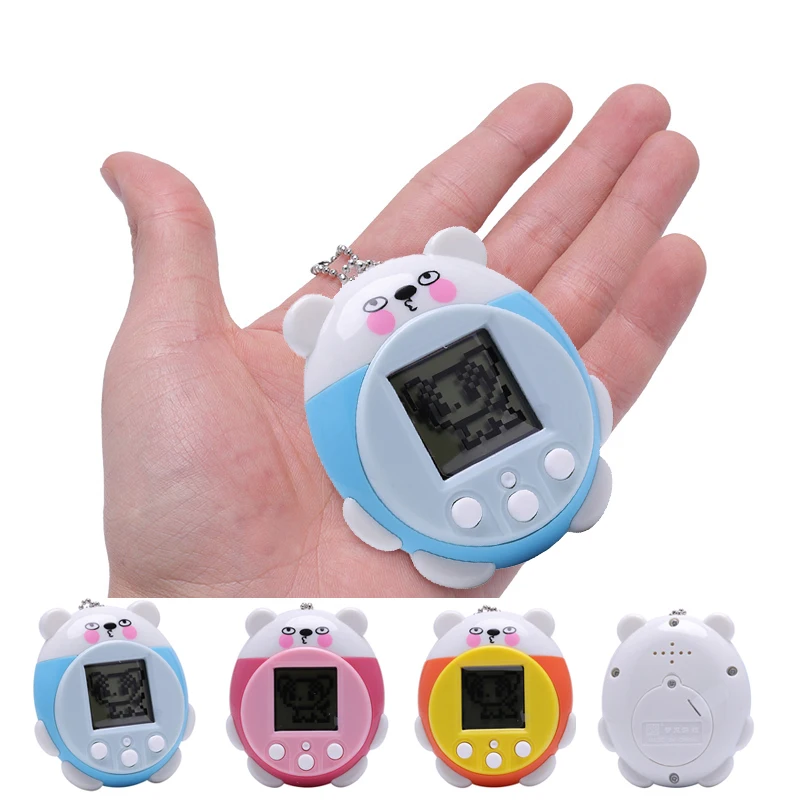 

Portable Mini Pets Game Console Keychain Color Display Screen Cute Handheld Video Game Players Virtual Cyber Pets For Children