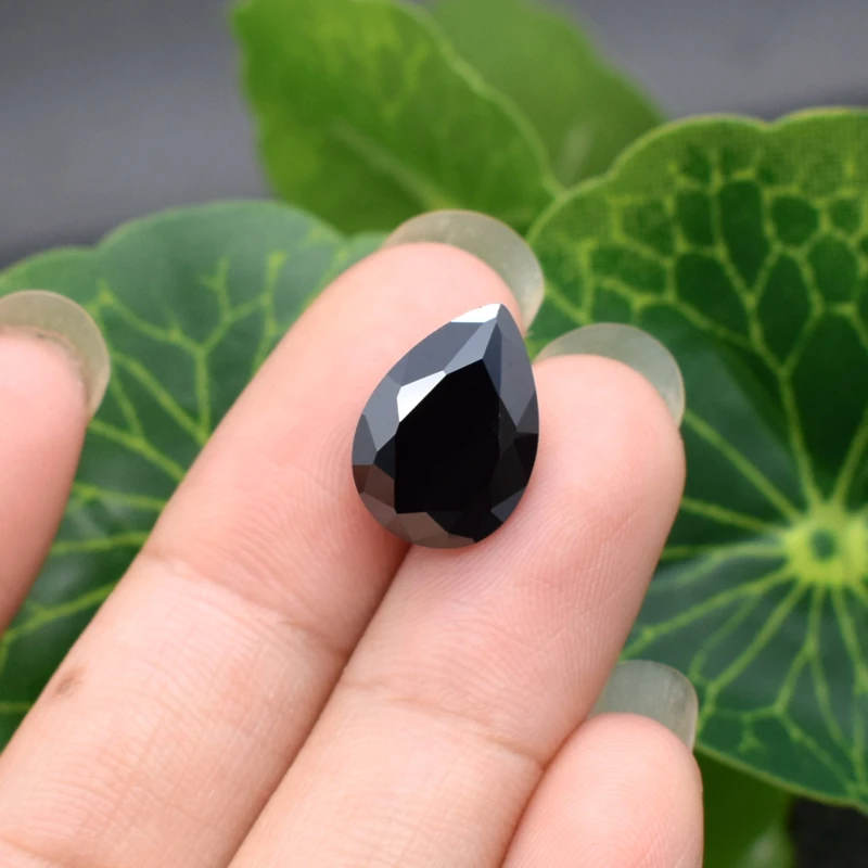 

AEAW Pear Brilliant Cut 1.5ct Carat 6x9mm Black PearMoissanite Loose Stone VVS1 Excellent Cut Grade Test Positive Lab Diamond