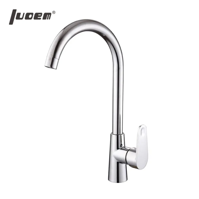 

LUOEM Modern Kitchen Hot and Cold Water Taps Sink Swan Neck Mono Bloc Single Lever Swivel Mixer