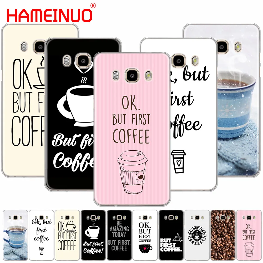 HAMEINUO Ok But First Coffee Чехол для телефона Samsung Galaxy J1 J2 J3 J5 J7 MINI ACE 2016 2015 prime | Мобильные