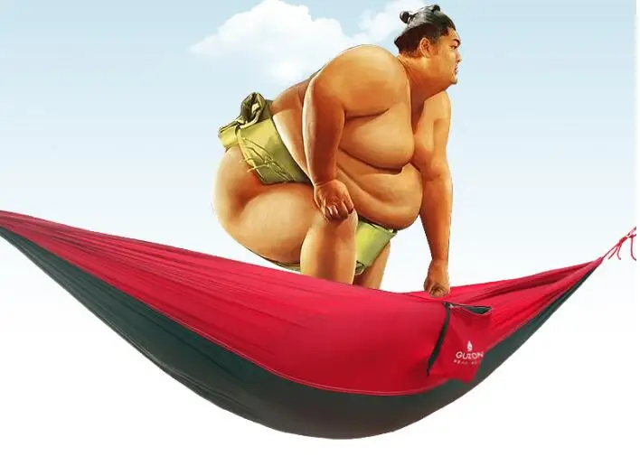 

Outdoor single-person double canvas parachute hammock indoor children swing bedroom hammock bearing strong gravity free shipping