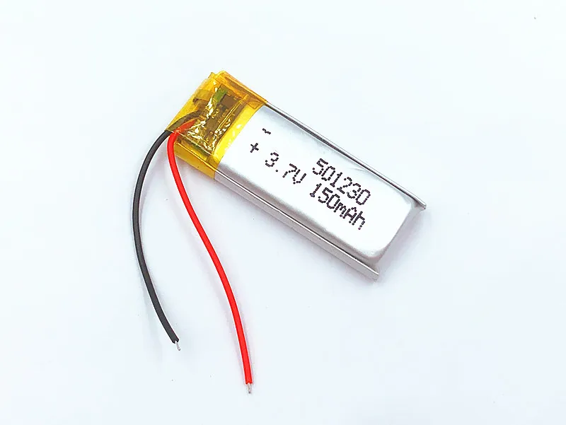 3,7 V 150mAh 501230 литий-полимерная Li-Po Аккумуляторная батарея для DIY Mp3 gps bluetooth наушники гарнитура