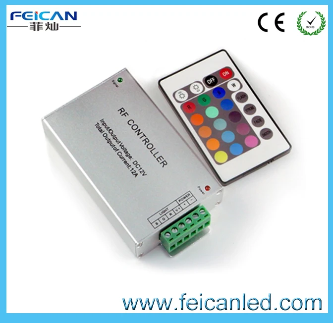 free shipping RF 24keys programmable led light controllerin RGB