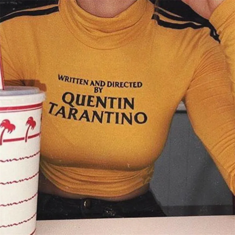 quentin tarantino yellow crop top