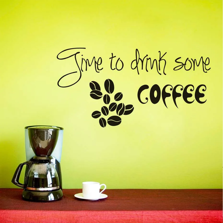 Time To Drink Some Coffee Wall Stickers Coffee For Home Sale up to 70