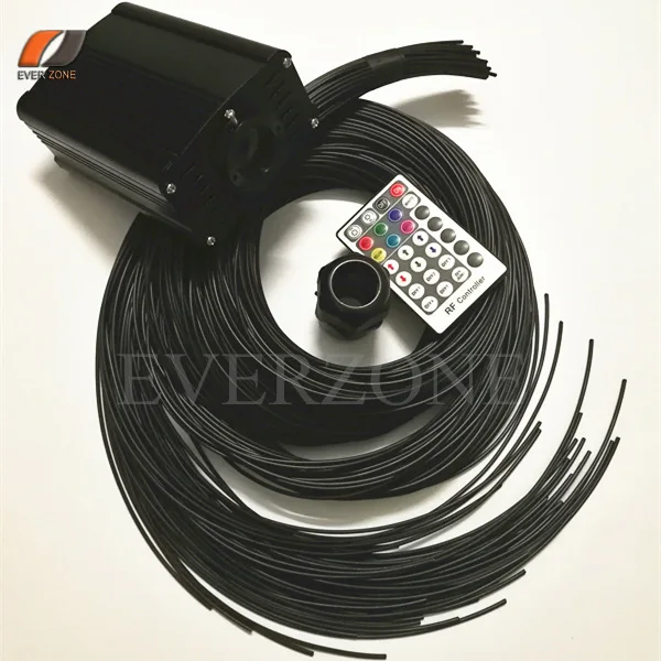 RGBW Light Source Waterproof 2mm PMMA End Emitting Optic Fiber Cable