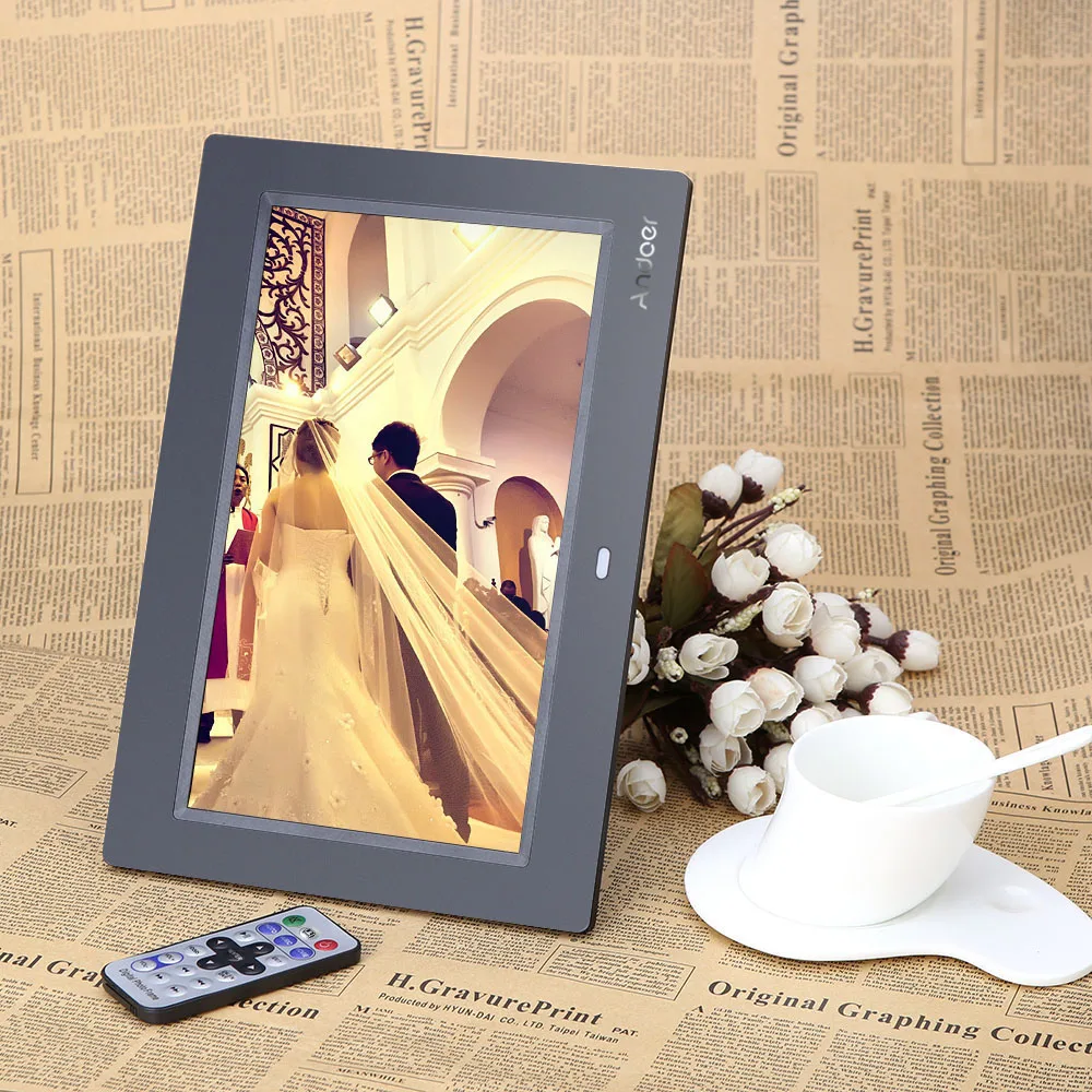 10'' HD TFT LCD 1024*600 Digital Photo Frame Clock MP3 MP4 Movie Player