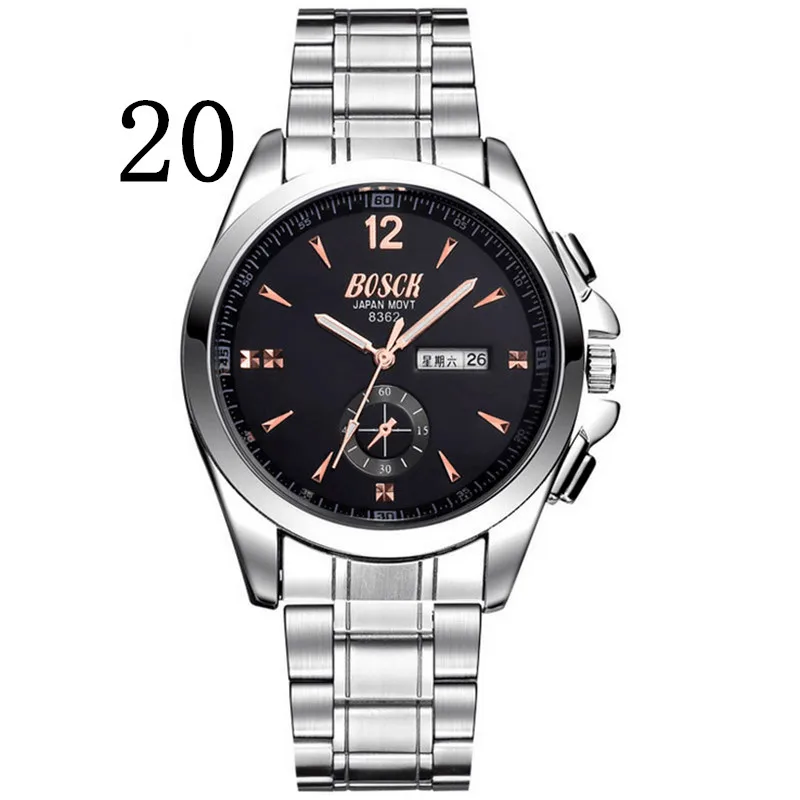 

The 2019 brand senior luxury men's business quartz watch shows the manliness.