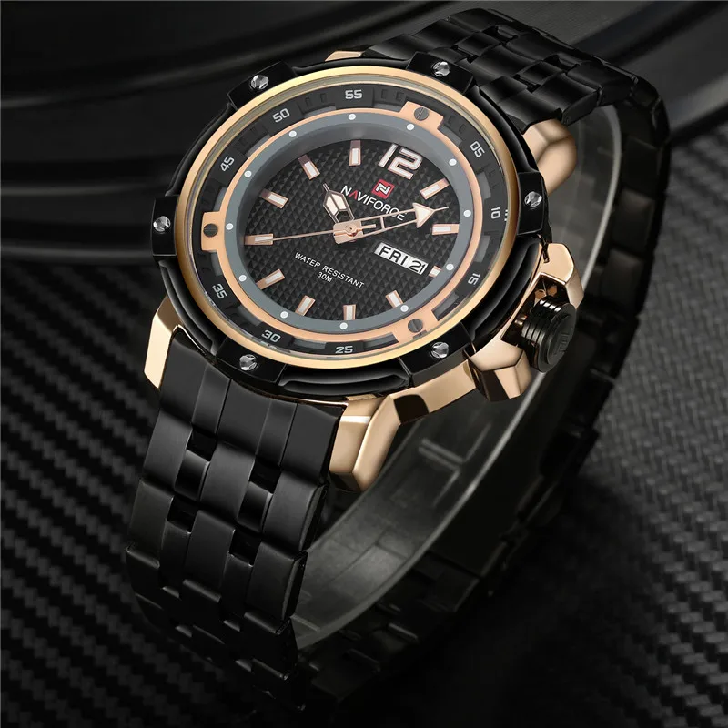 

NEW MAN Watches Relogio Masculino Top Brand Luxury Men Quartz Full Steel Sports Watch Male Military Waterproof Clock NAVIFORCE