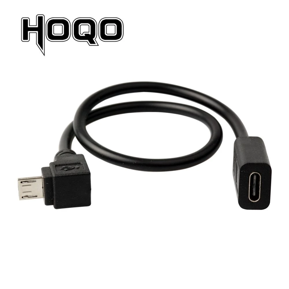 Cable Micro USB macho a USBC hembra para teléfono inteligente, Cable de 90 grados a tipo C hembra, carga de datos y sincronización|Conectores y cables ordenador| - AliExpress